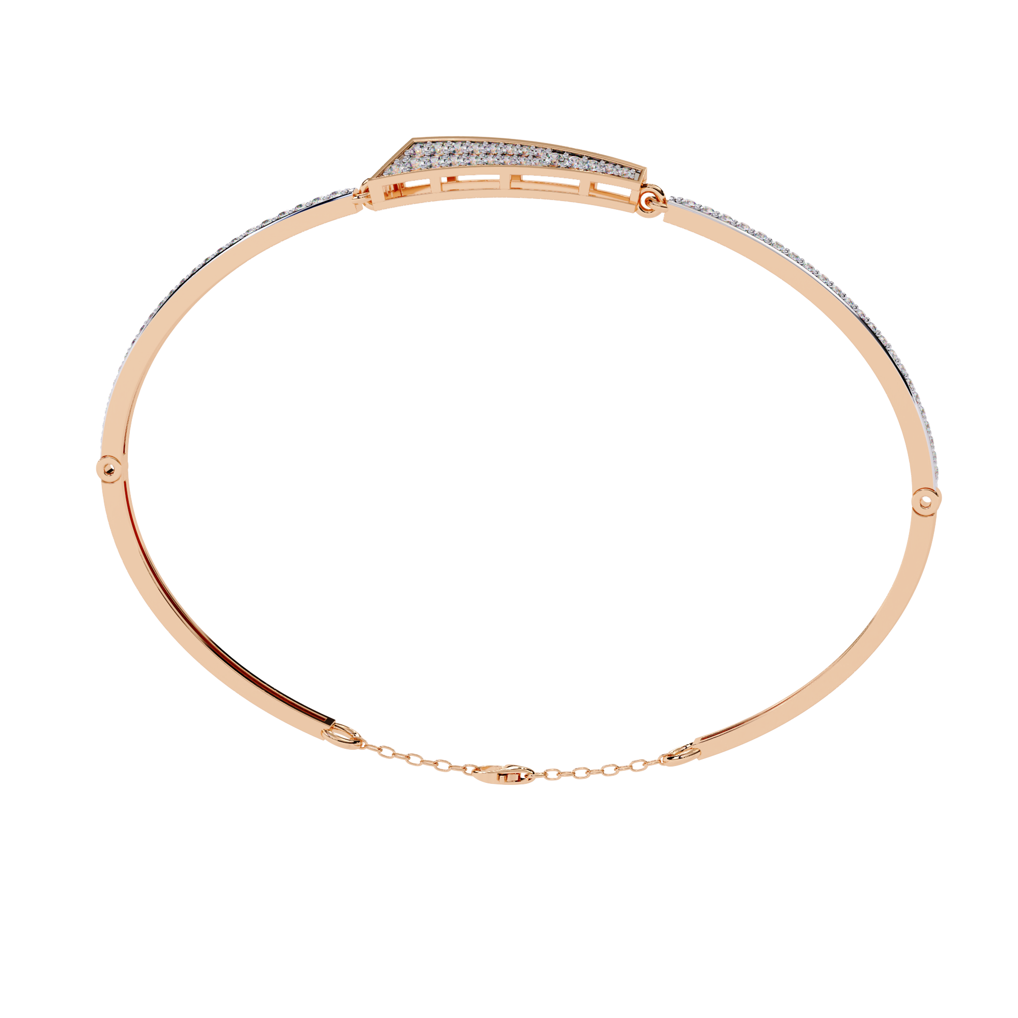 Solitairekart 0.55ct Art Deco Natural Diamond Arrow Bracelet-HI Color, VS-SI Clarity